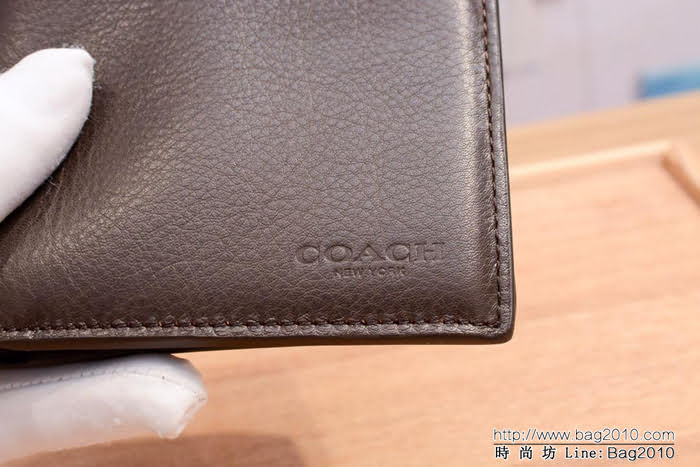 COACH蔻馳 原廠原單錢包 男款對折錢夾 75003  Chz1433